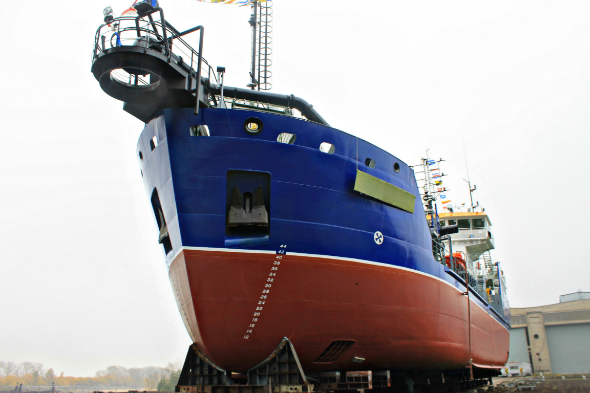 Спуск на воду дноуглубительного судна проекта TSHD1000 "Кадош"